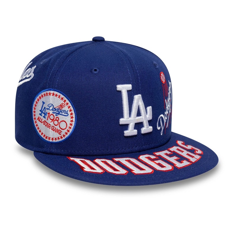 LA Dodgers MLB All Over Dark Blue 59FIFTY Fitted Cap 6 7/8