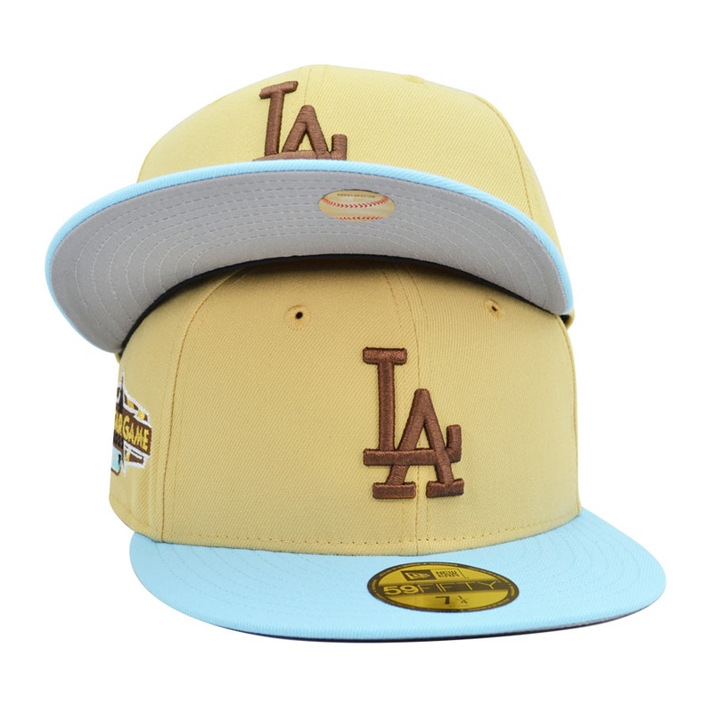 Los Angeles Dodgers 2022 ALL-STAR GAME Exclusive New Era 59Fifty Fitted Hat – Vegas Gold/Powder Blue 6 7/8