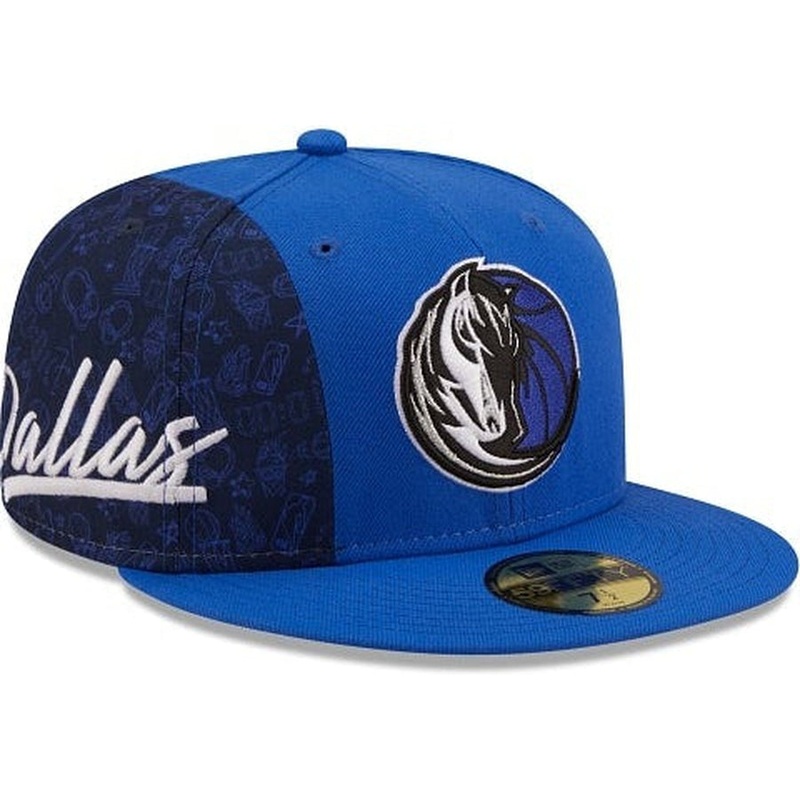 New Era Dallas Mavericks Side City Doodle 2022 59fifty Fitted Hat