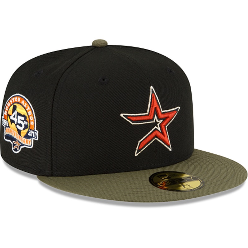 New Era Just Caps Dark Forest Visor Houston Astros 2023 59FIFTY Fitted Hat