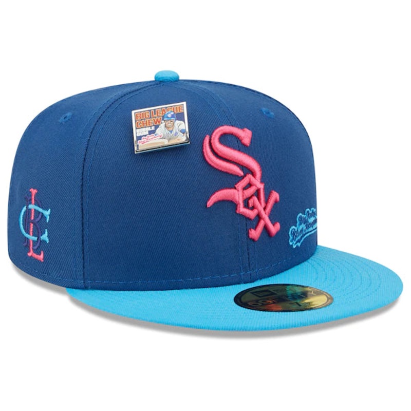 New Era MLB x Big League Chew  Chicago White Sox Big Rally Blue Raspberry Flavor Pack 59FIFTY Fitted Hat
