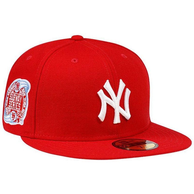 New Era New York Yankees Subway Series Scarlet Glacier Blue Edition 59Fifty Fitted Hat
