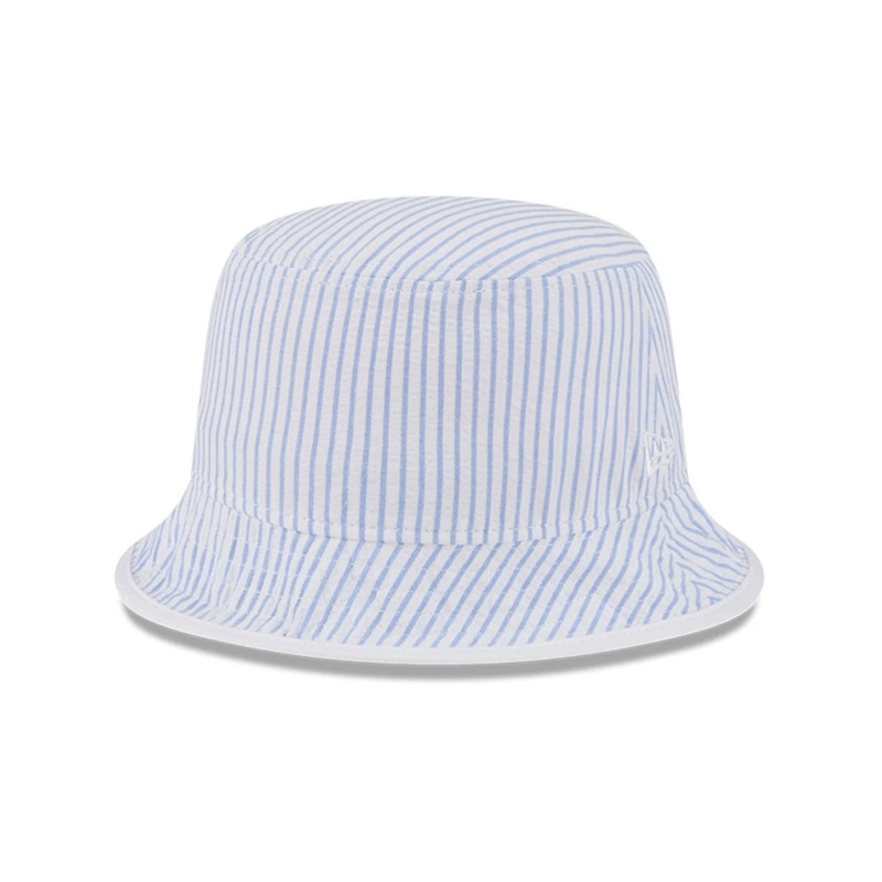 New Era Pinstripe Pastel Blue Bucket Hat S