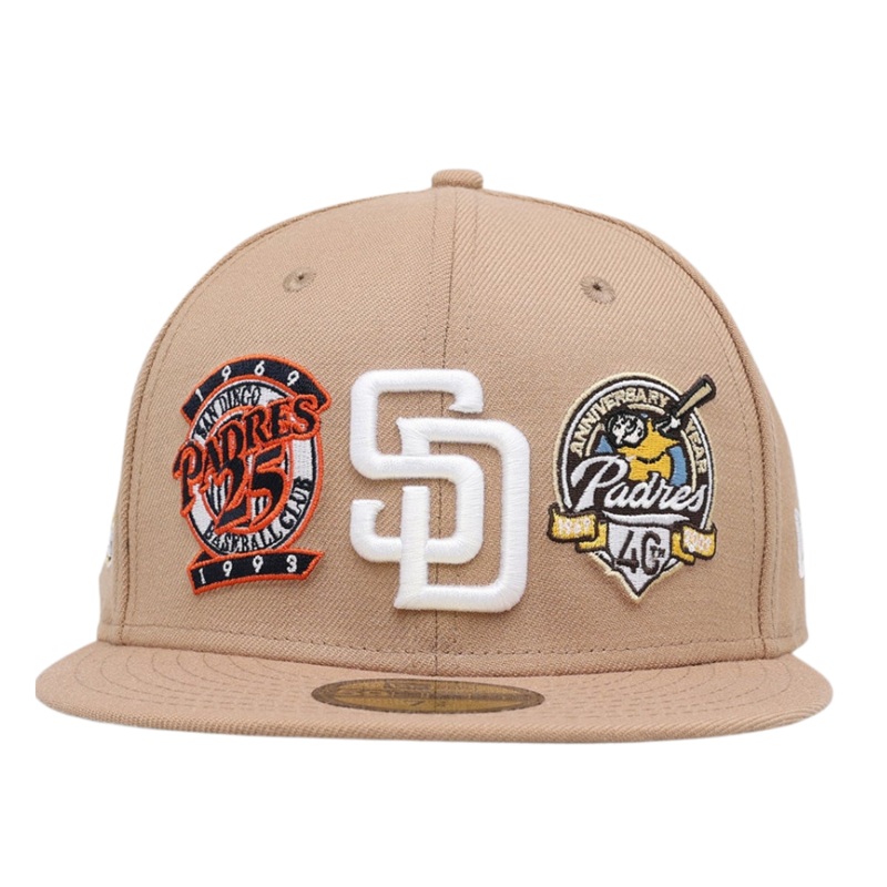 New Era San Diego Padres ‘World Series Multi Logo’ Tumbleweed 2023 59FIFTY Fitted Hat
