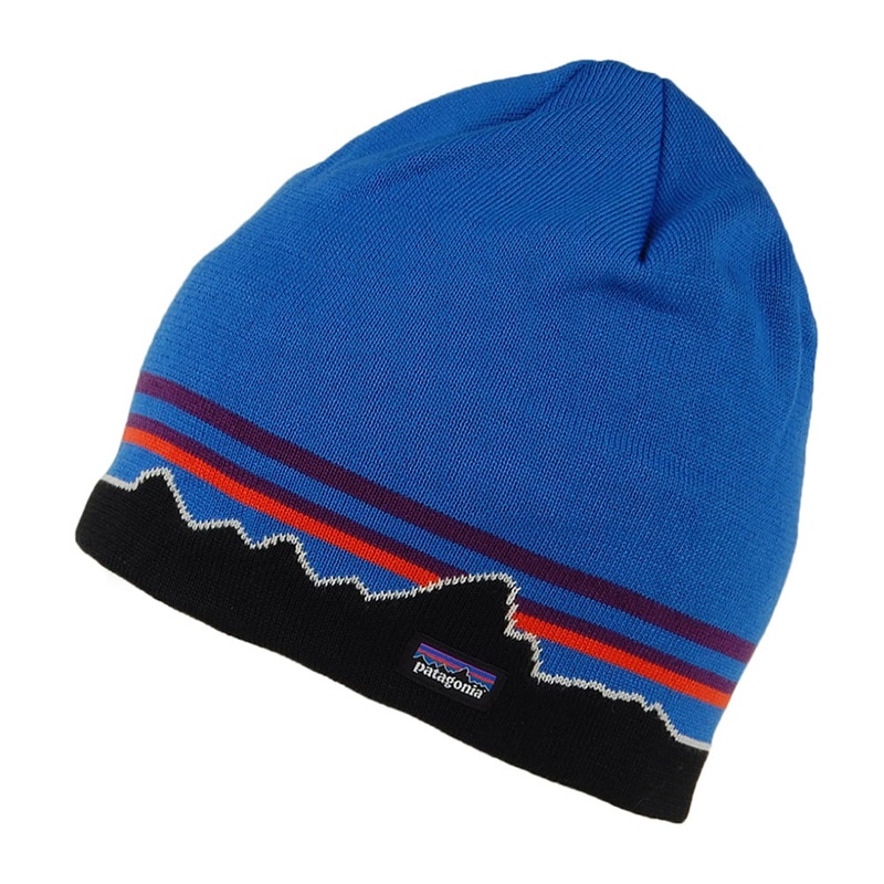 Patagonia Hats Fitz Roy Boulders Recycled Beanie Hat – Blue 1-Size
