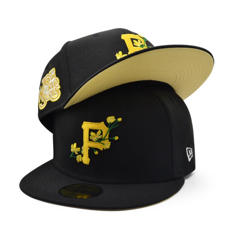 Pittsburgh Pirates 76th World Series BLOOM Exclusive  New Era 59Fifty Fitted Hat – Black/Yellow 7
