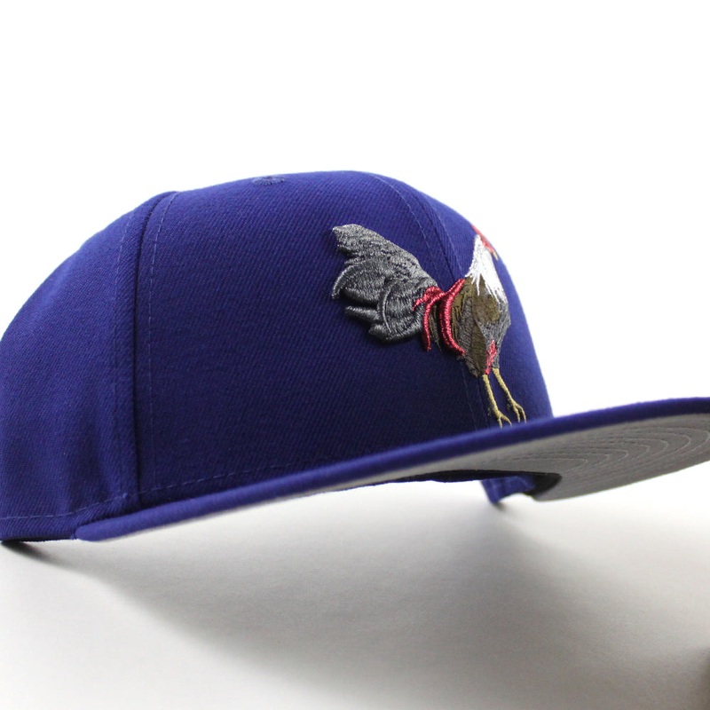 ROOSTER California New Era 59Fifty Fitted Hat (Royal Blue Gray Under Brim) 6 7/8