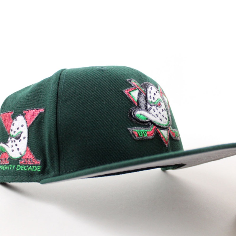 Anaheim Ducks A Mighty Decade New Era 59Fifty Fitted Hat (Dark Green Gray Under brim) 7