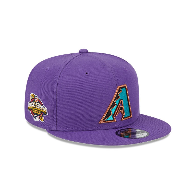 Arizona Diamondbacks Exclusive New Era 2001 World Series PATCH-UP Snapback Hat – Purple