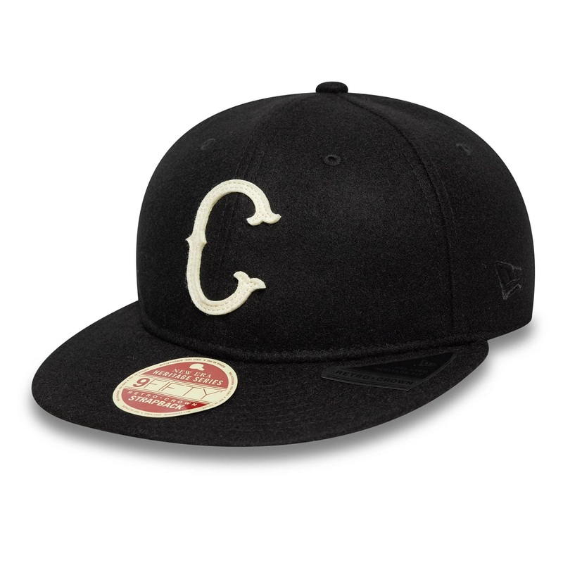 Chicago Cubs Heritage Series Dark Blue Retro Crown 9FIFTY Strapback Cap S-M