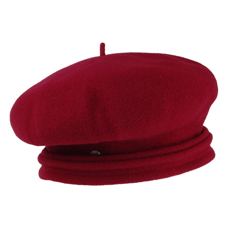 Hritage par Laulhre Hats Chopin Merino Wool Beret – Bordeaux 1-Size