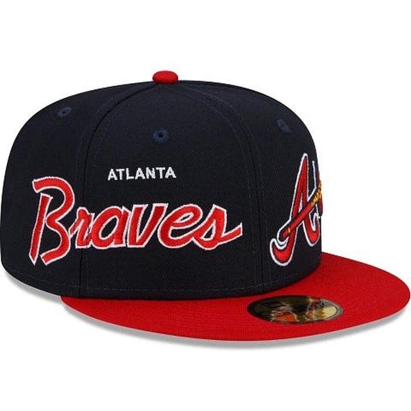 New Era Atlanta Braves Double Logo 2022 59FIFTY Fitted Hat