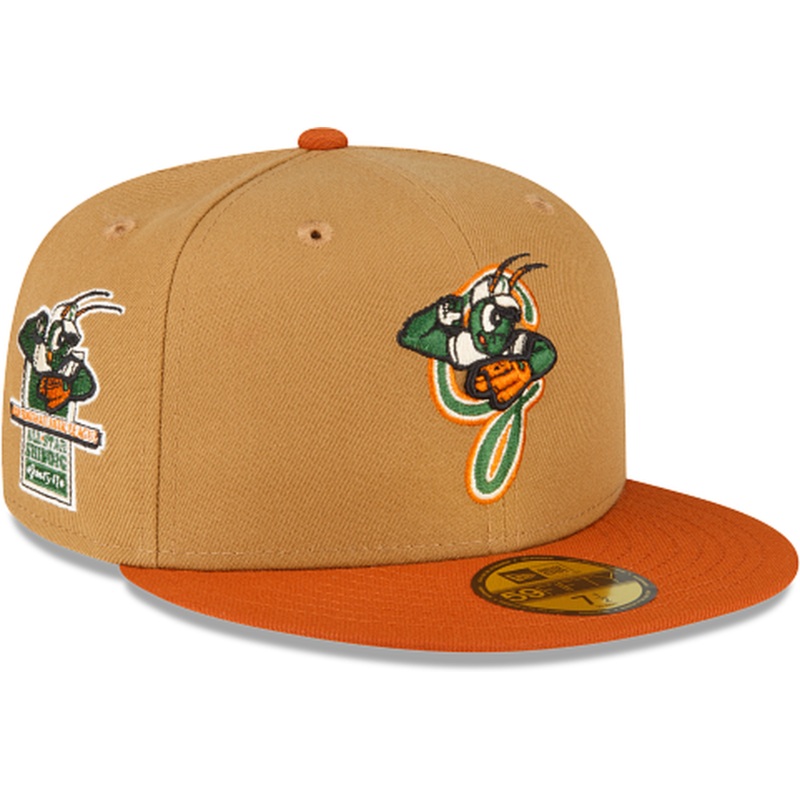 New Era Greensboro Grasshoppers Wheat 2022 59FIFTY Fitted Hat
