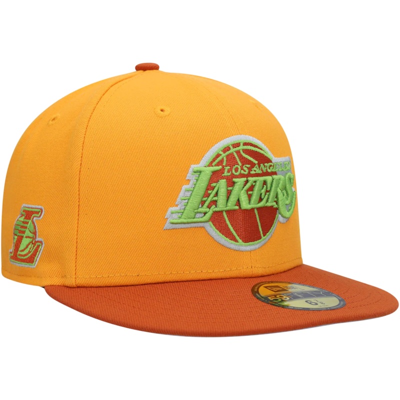 New Era Los Angeles Lakers Gold/Rust 2022 59FIFTY Fitted Hat
