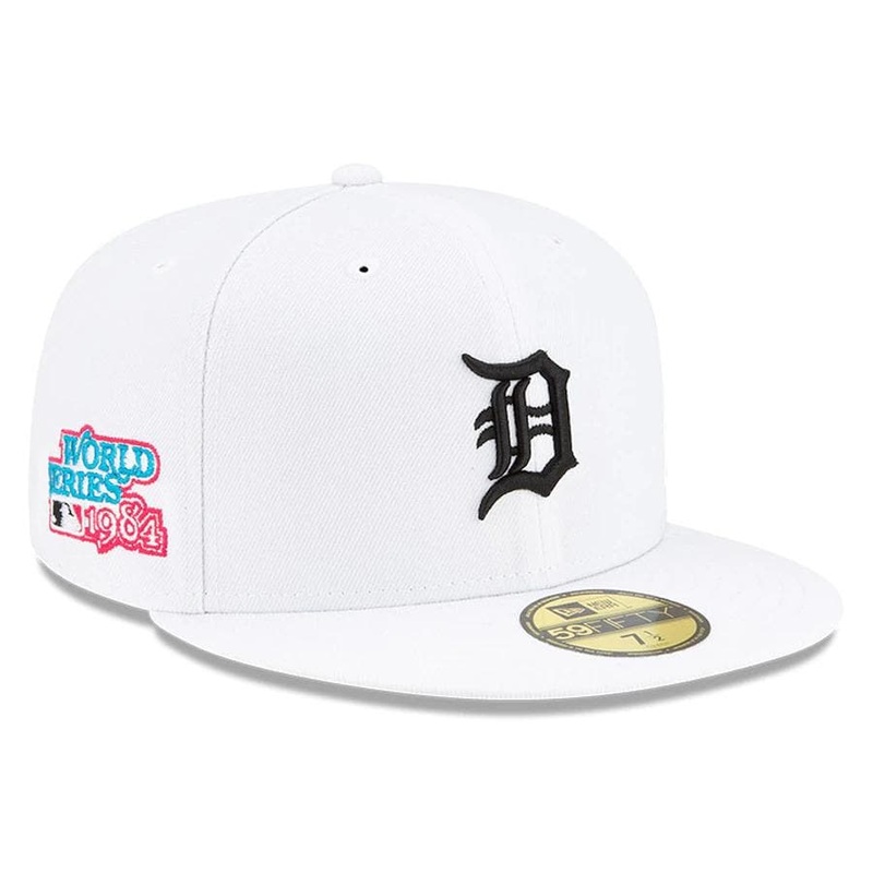 New Era White Detroit Tigers Floral Undervisor 59FIFTY Fitted Hat