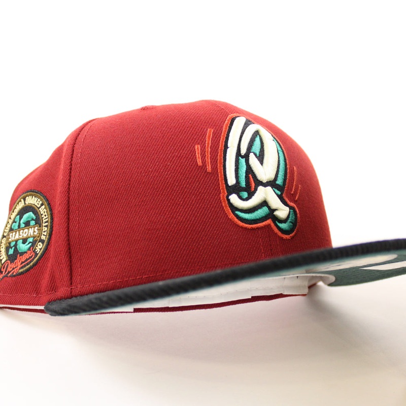 Rancho Cucamonga Quakes 10th SEASON 59Fifty New Era Fitted Hats (Red Corduroy Pine Under Brim) 7