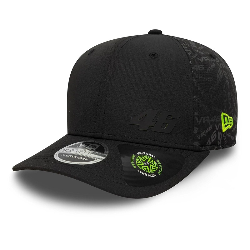 VR46 Sustainable Flawless Black 9SEVENTY Stretch Snap Adjustable Cap OSFM