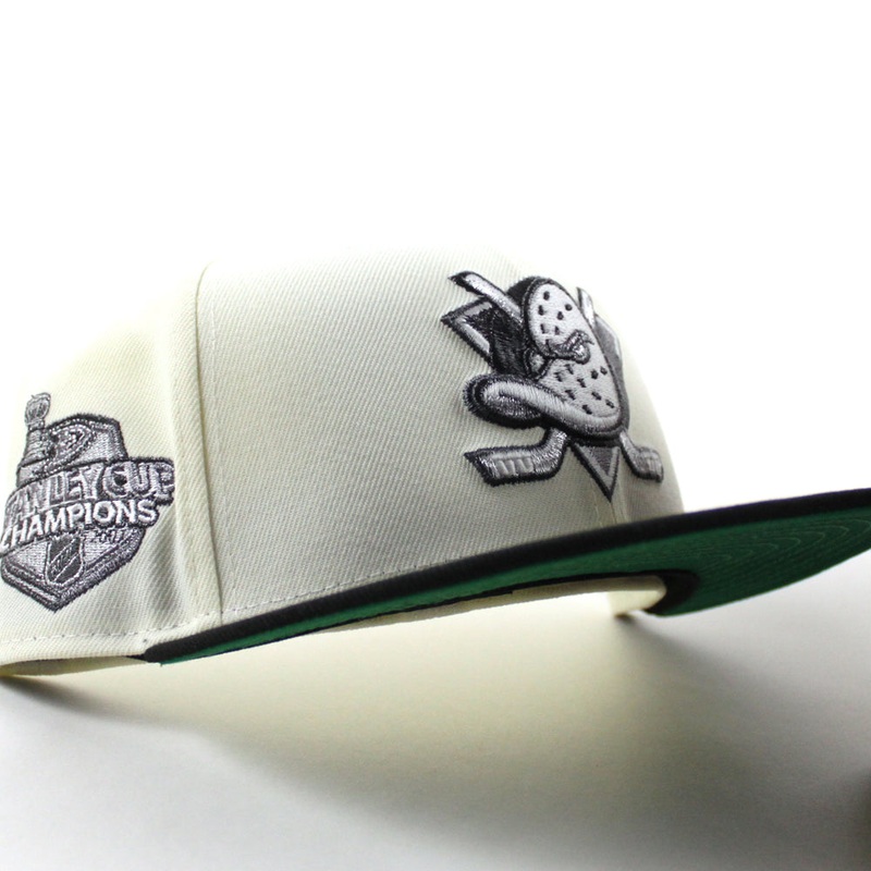 Anaheim Ducks Stanley Cups Champions New Era 59Fifty Fitted Hat (Chrome White Black Gray Under brim) 7