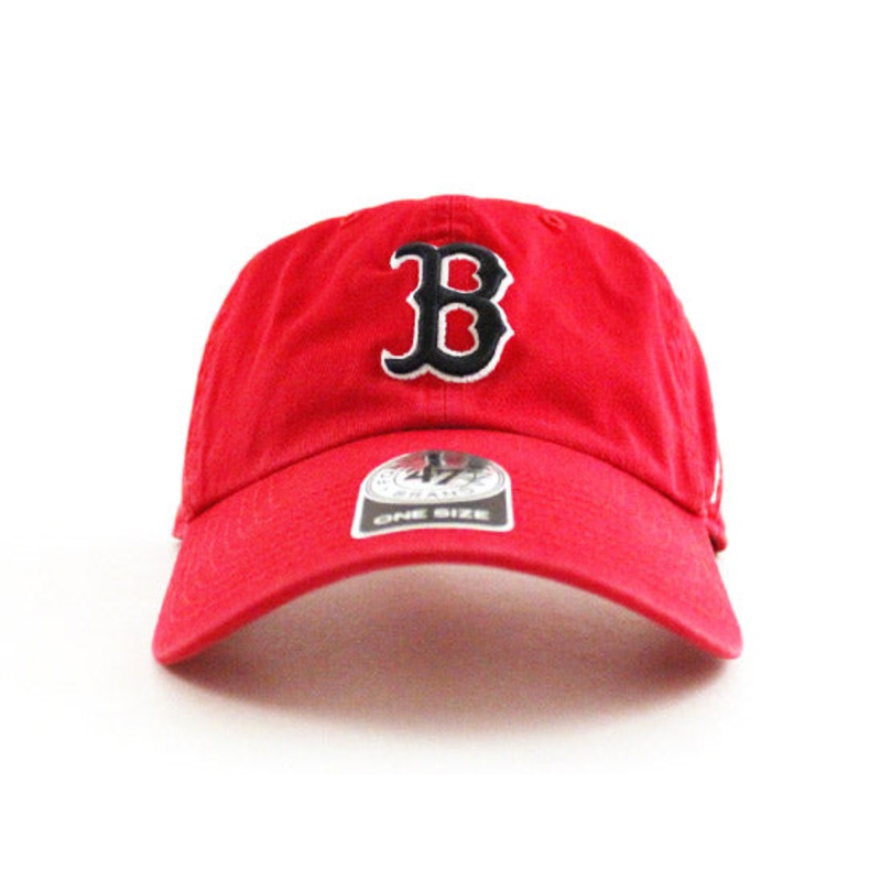 Boston Redsox 47 Brand Clean Up Dad Hats (Red)-One Size