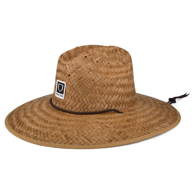 Brixton Hats Beta Straw Lifeguard Hat – Light Brown Small/Medium