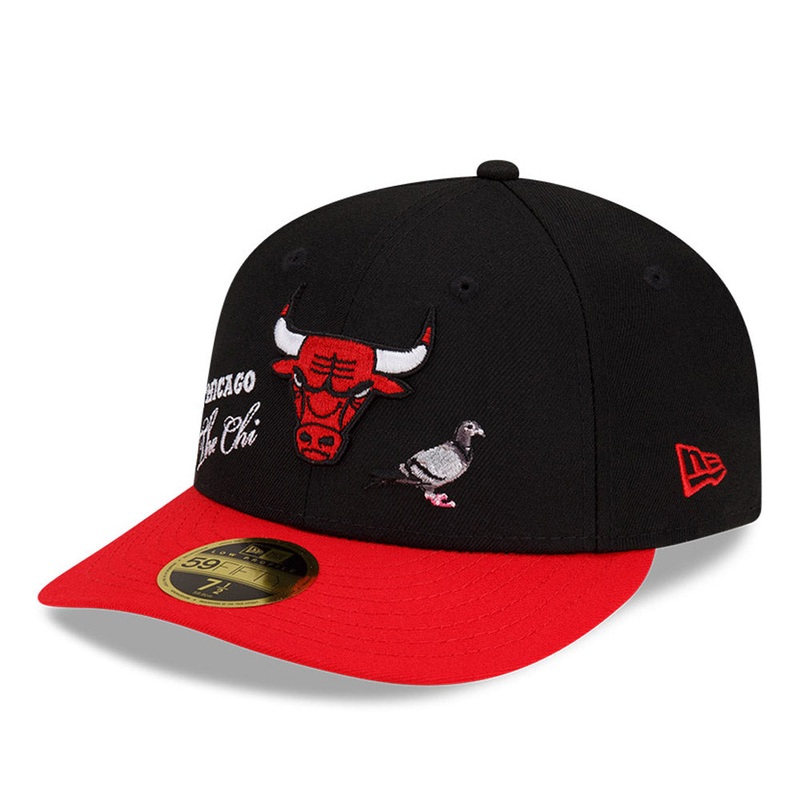 Chicago Bulls 59FIFTY Low Profile NBA X Staple Black Cap 7