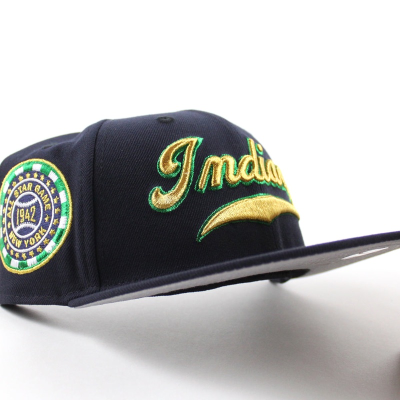 Cleveland Indians 1942 All Star Game New Era 59Fifty Fitted Hat (Navy Gray Under Brim) 7