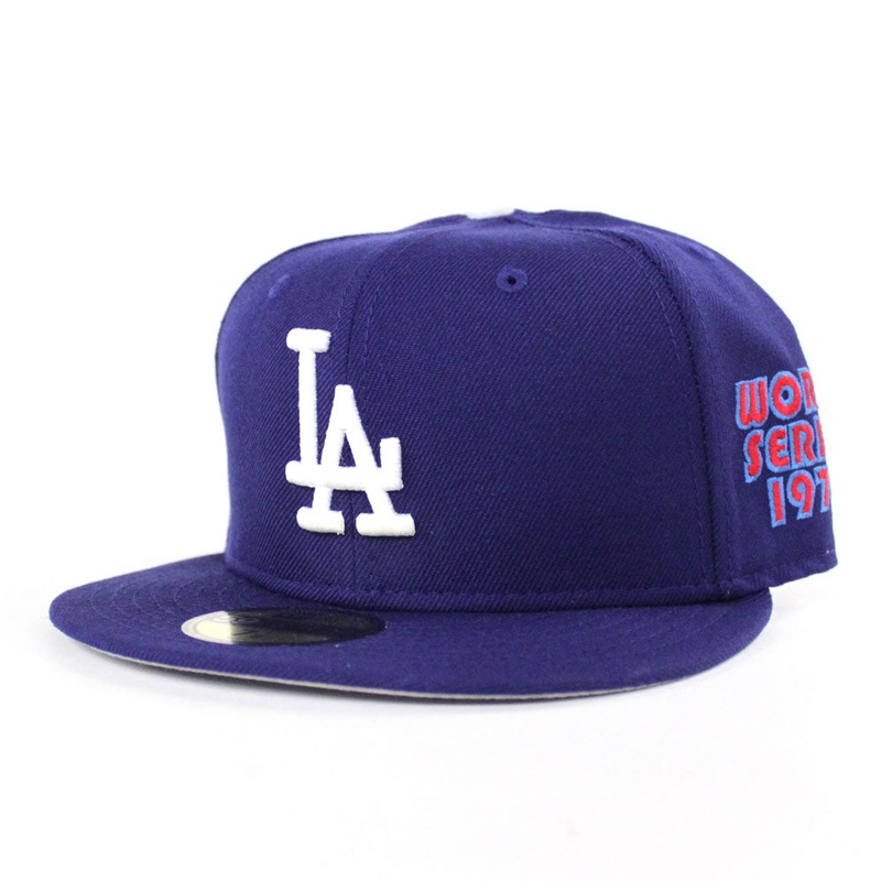 Los Angeles Dodgers 1974 World Series New Era 59Fifty Fitted Hat (Gray Under Brim) 7