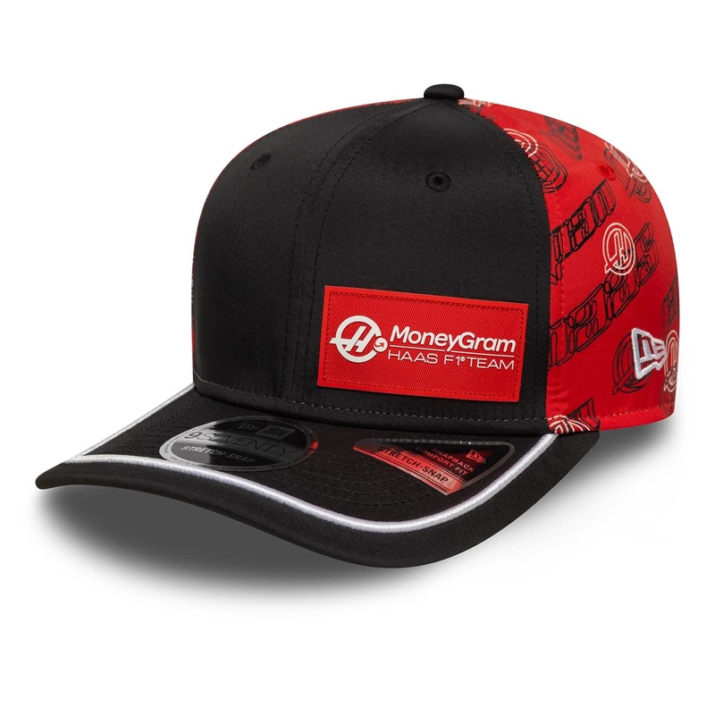 MoneyGram Haas F1 Japan Race Special Black 9SEVENTY Stretch Snap Adjustable Cap OSFM