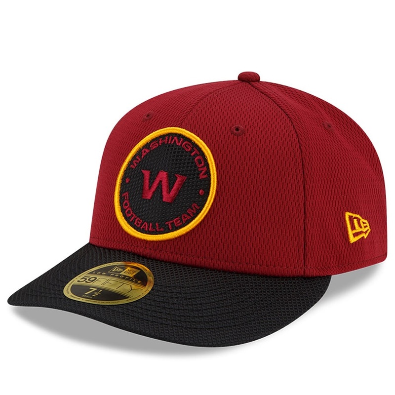 New Era Burgundy/Black Washington Football Team 2021 NFL Sideline Road Low Profile 59FIFTY Fitted Hat