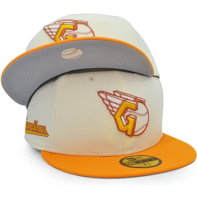 New Era Cleveland Guardians Chrome/Orange 59FIFTY Fitted Hat