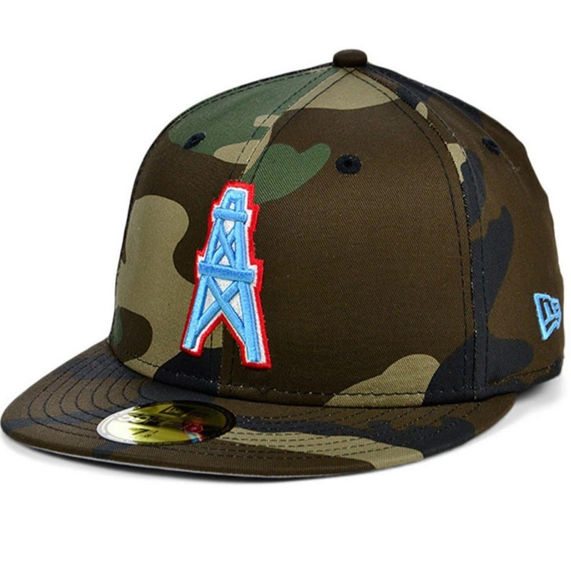 New Era Houston Oilers Camo Woodland 59Fifty Fitted Hat