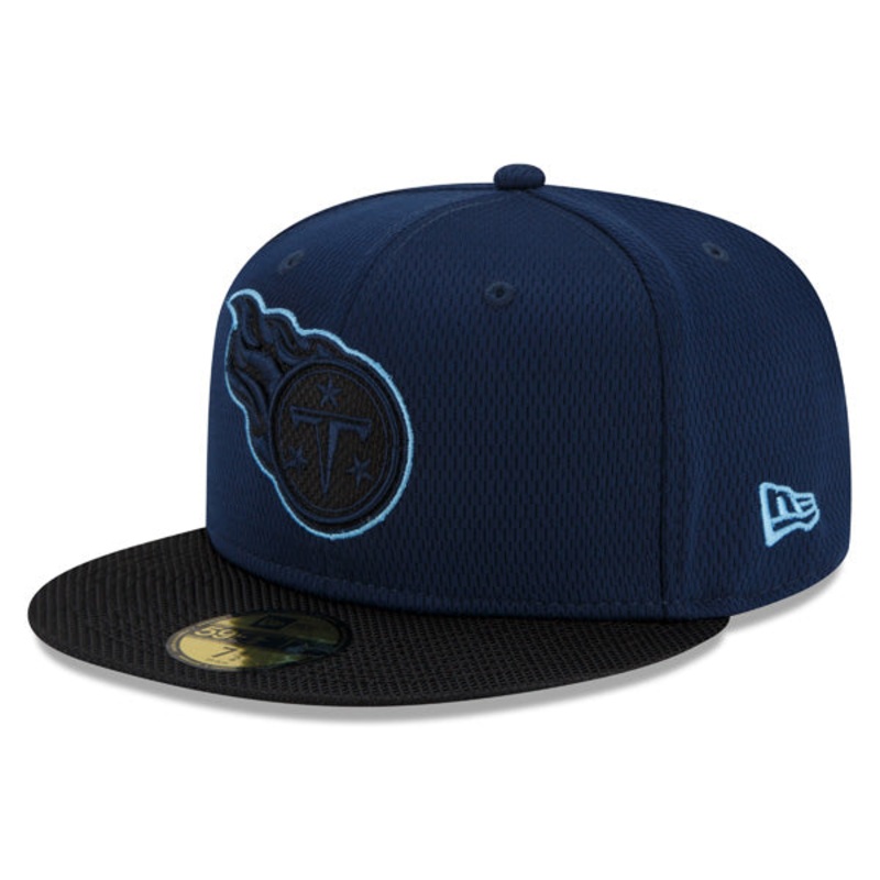 Tennessee Titans New Era 2021 NFL Official Sideline ROAD 59FIFTY Fitted Hat – Navy/Black 7 7/8