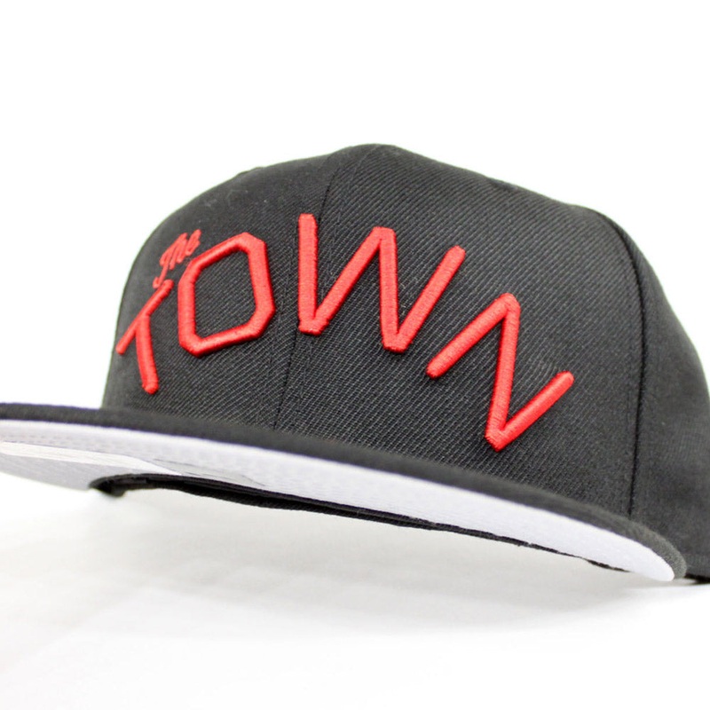 The Town Golden State Warriors New Era 59Fifty Fitted Hat (Black Red Gray Under Brim) 7