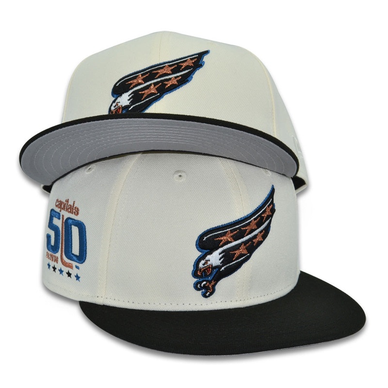 Washington Capitals “SCREAMING EAGLE 2.0” Exclusive New Era 59Fifty Fitted Hat – Chrome/Black 6 7/8