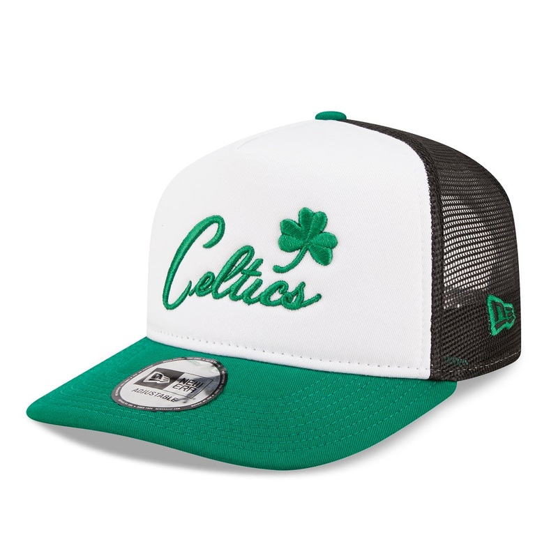 Boston Celtics Team Colour Block Green/White Trucker Cap One Size