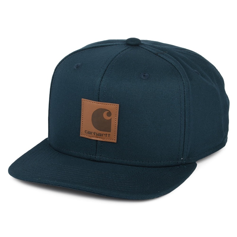 Carhartt WIP Hats Logo Snapback Cap – Midnight Green Adjustable