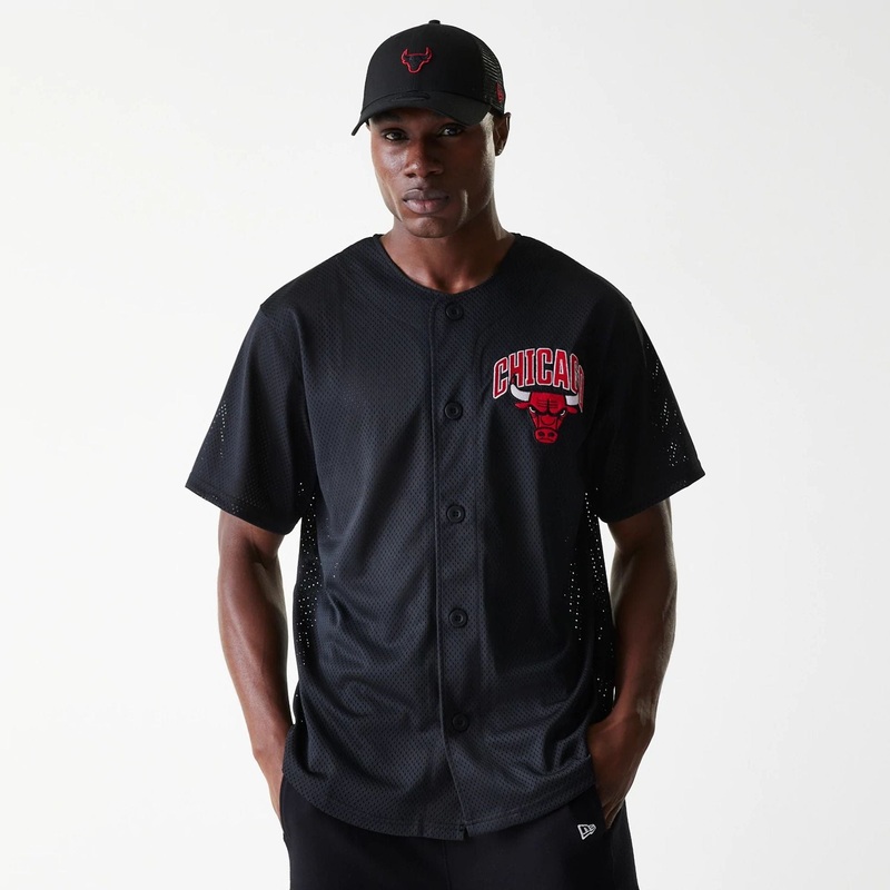 Chicago Bulls NBA Arch Graphic Black Mesh Jersey XS