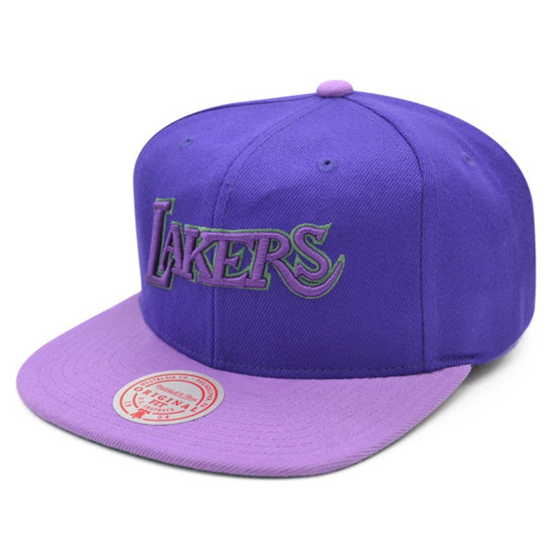 Los Angeles Lakers Mitchell & Ness NBA PURPLE HAZE Snapback Hat – Purple/Green