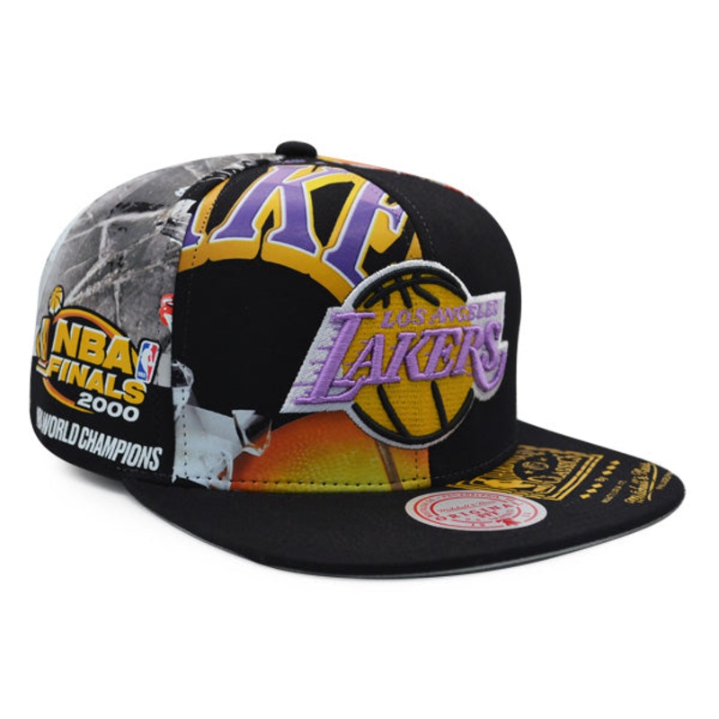 Los Angeles Lakers Mitchell & Ness SUPER REMIX Snapback Hat – Black/Yellow