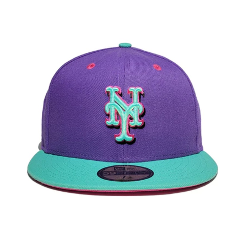 New Era New York Mets Purple/Teal Glow In The Dark 59FIFTY Fitted Hat