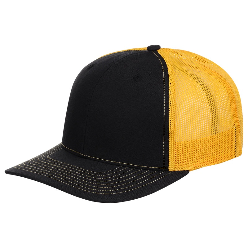 Richardson 112 Trucker – Black/Gold Adjustable