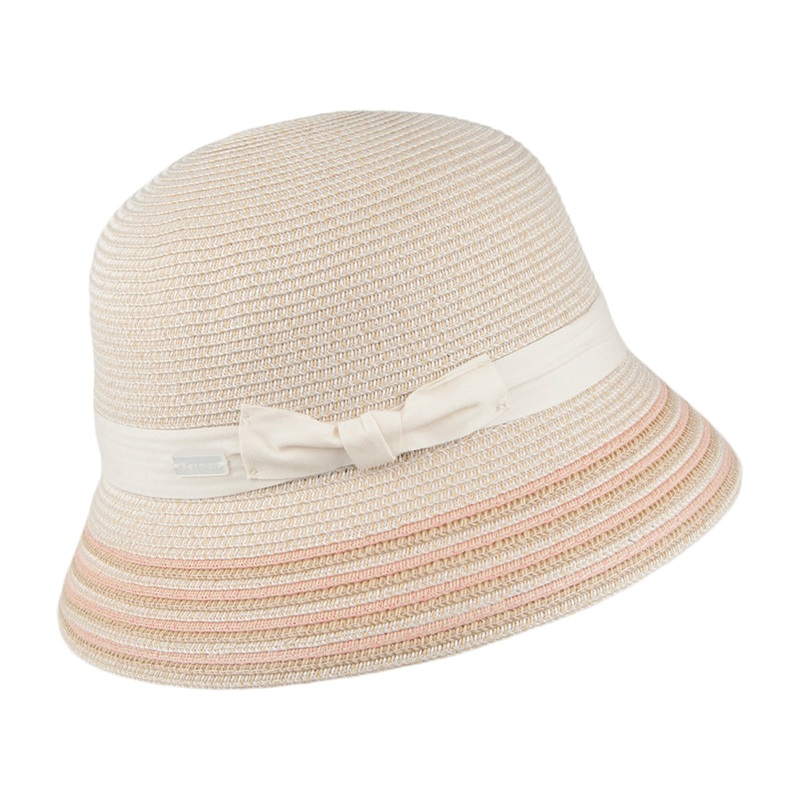 Betmar Hats Tricia Cloche – Ecru Multi 1-Size