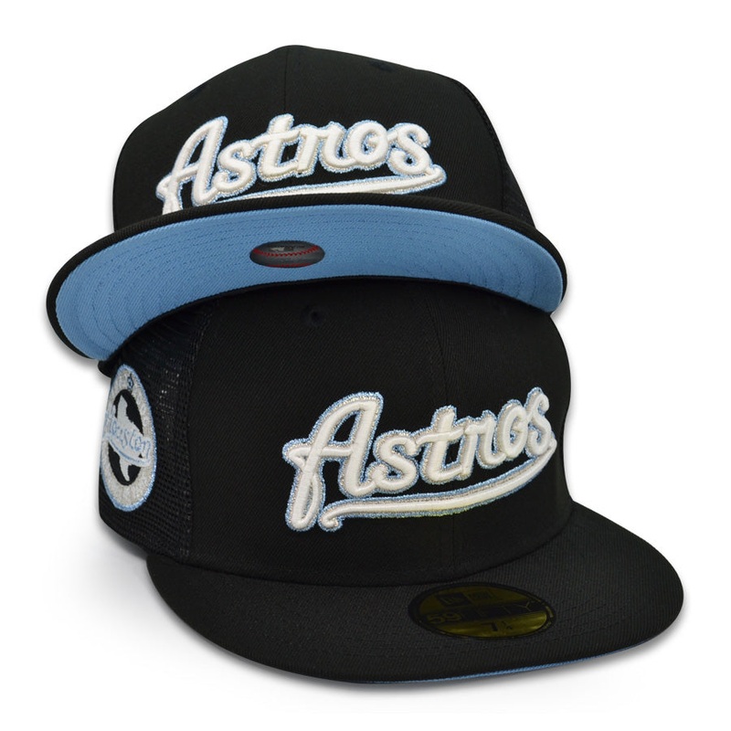Houston Astros ICY TRUCKER Exclusive New Era 59Fifty Fitted Hat – Black/Icy UV 6 7/8