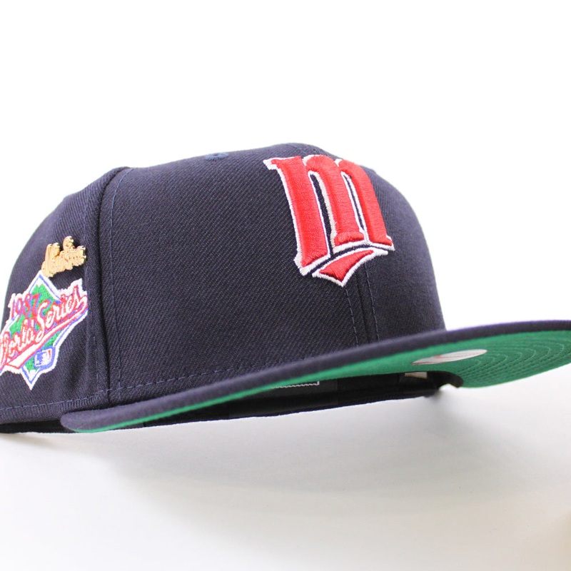 Minnesota Twins 1987 World Series New Era 59Fifty Fitted Hat (59FIFTY DAY – Team color Green Under Brim) 7