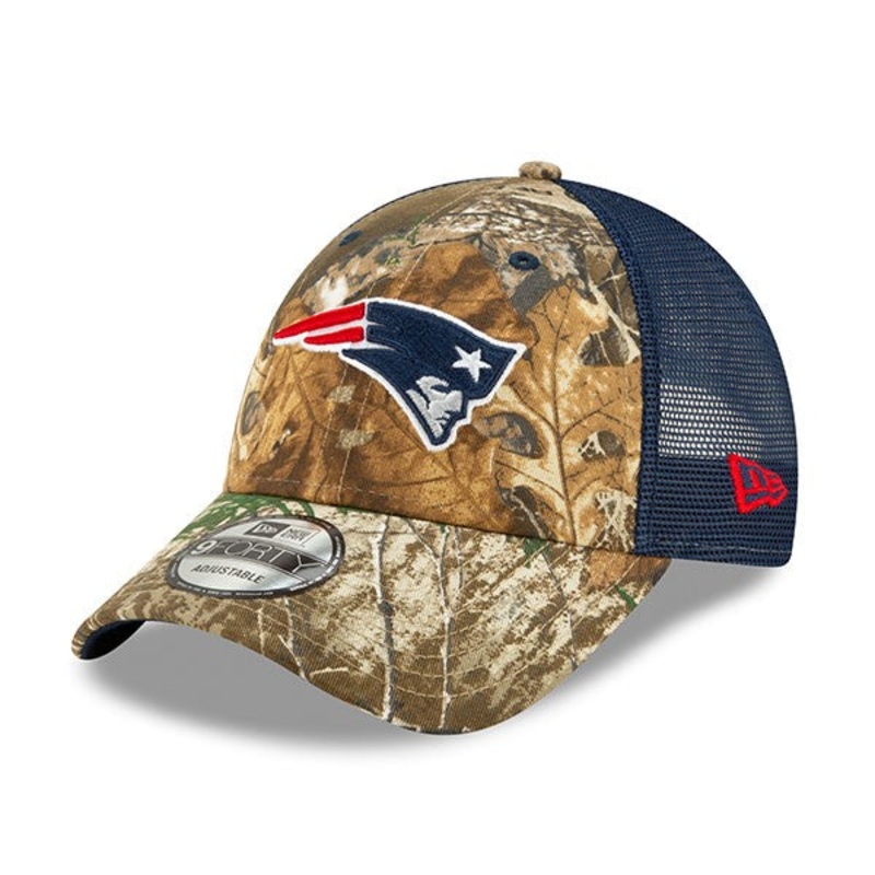 New England Patriots New Era Trucker Mesh 9FORTY Snapback Hat – Realtree Camo