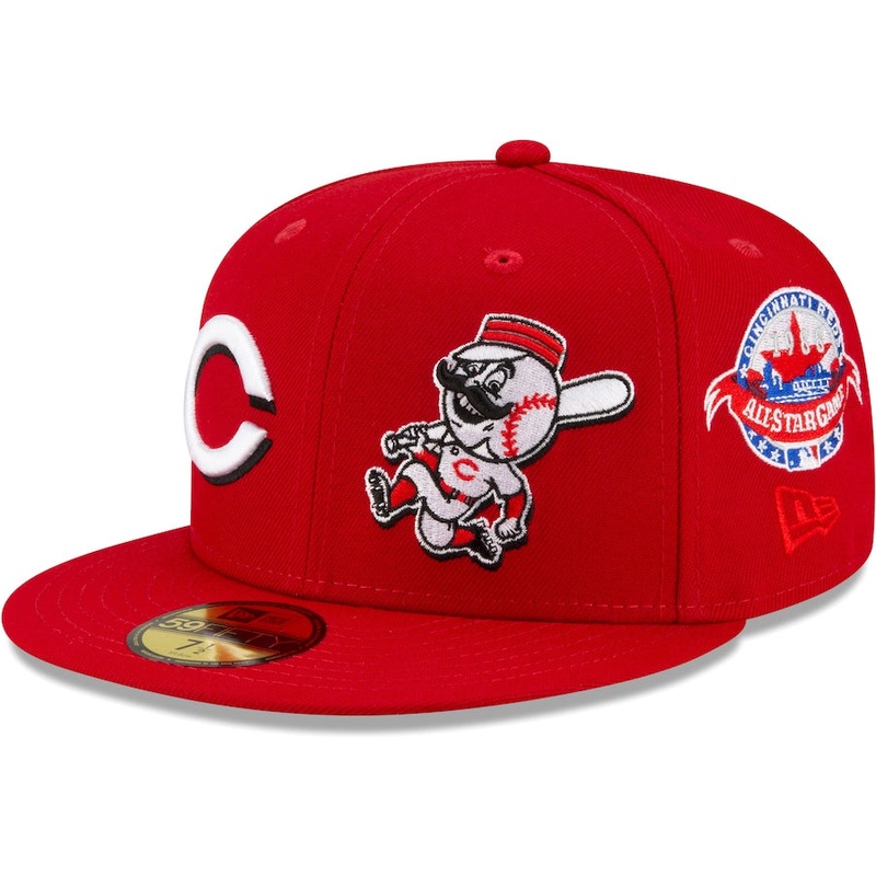 New Era Cincinnati Reds Red Patch Pride 59FIFTY Fitted Hat