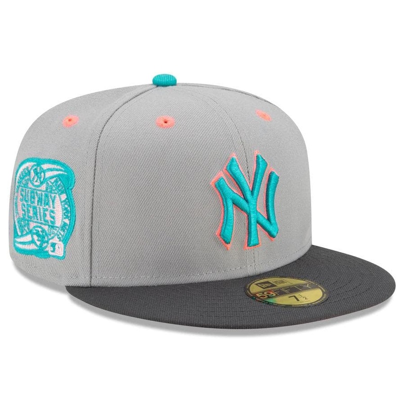 New Era Grey New York Yankees Hot Pink Undervisor 59FIFTY Fitted Hat