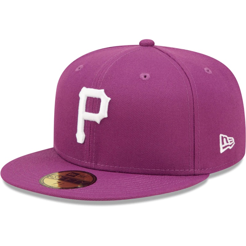 New Era Pittsburgh Pirates Grape Purple Logo 59FIFTY Fitted Hat