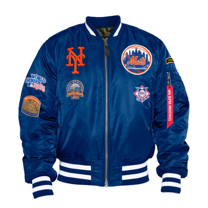 New York Mets Alpha Industries X New Era MA-1 Bomber Reversible Jacket – Royal 3X