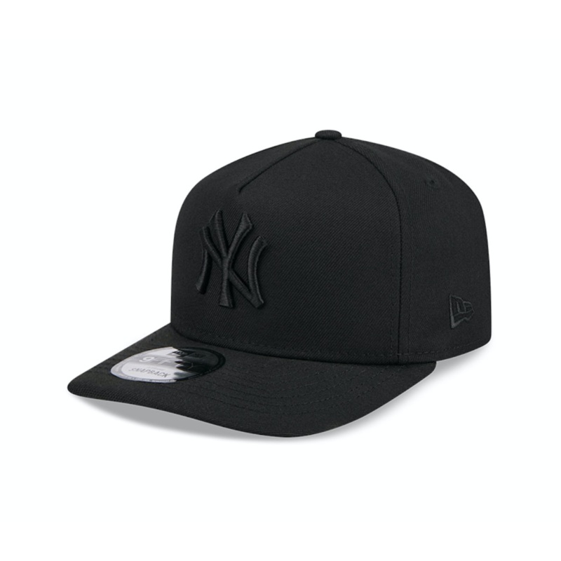 New York Yankeess New Era A-FRAME 9Fifty Snapback MLB Hat – Black on Black